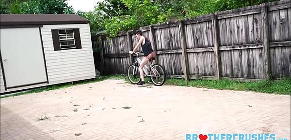  Twink Step Brother Fucked By Older Step Brother Todd Haynes On Patio After Teaching Him To Ride A Bike POV